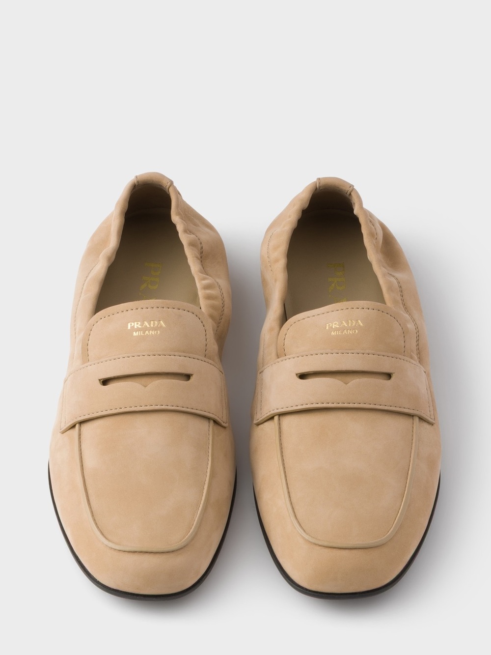 New Prada Shuffle nubuck leather loafers 38 $1,170